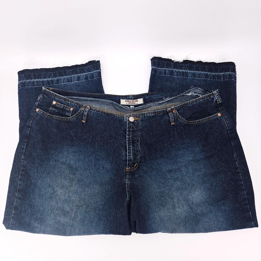 Paris Blues Originals‎ Y2K High Rise Cropped Raw Hem Plus Size 24W Jeans